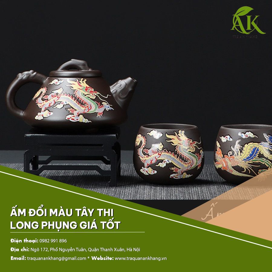 Ấm đổi màu tây thi long phụng chất lượng cao cấp