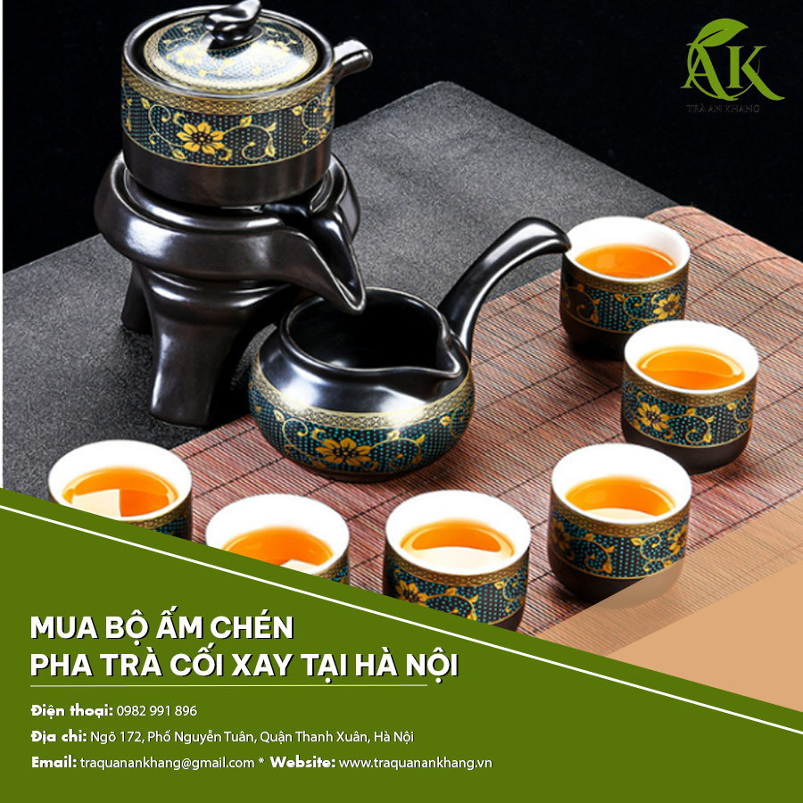 Bộ ấm chén pha trà cối xay tại Hà Nội