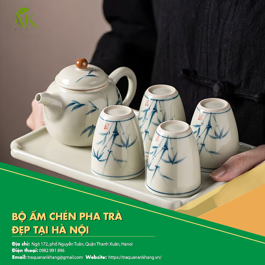 Bộ ấm chén pha trà đẹp tại Hà Nội 2025