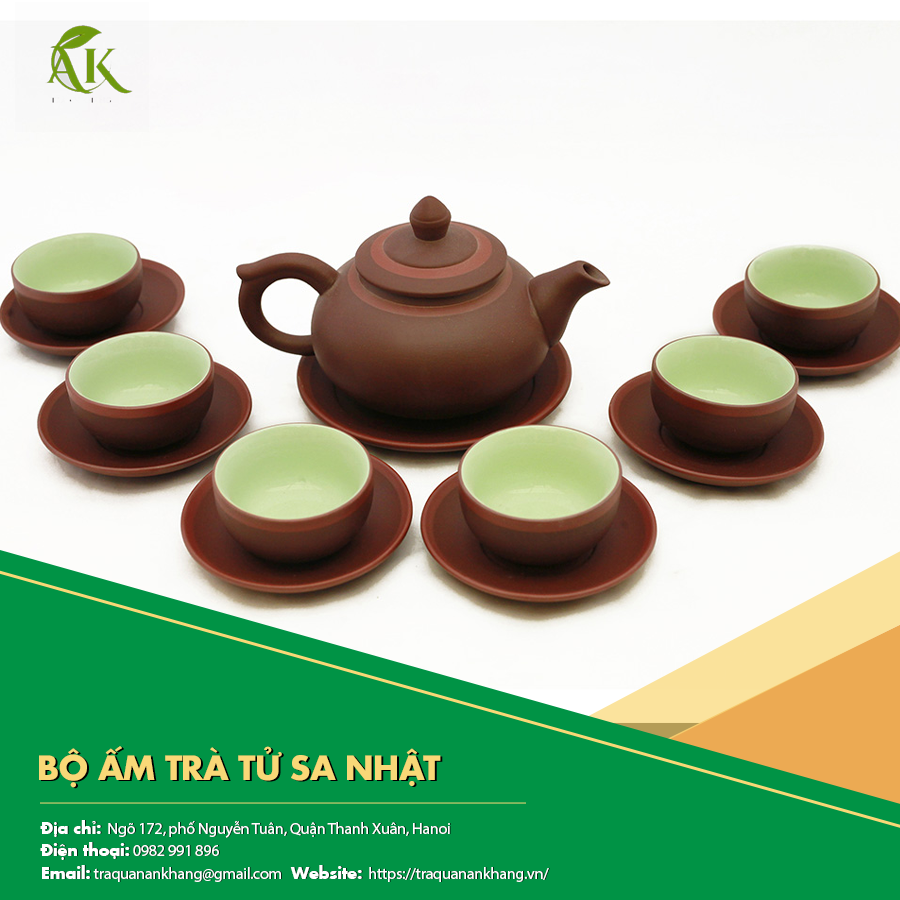 Bộ ấm trà tử sa Nhật