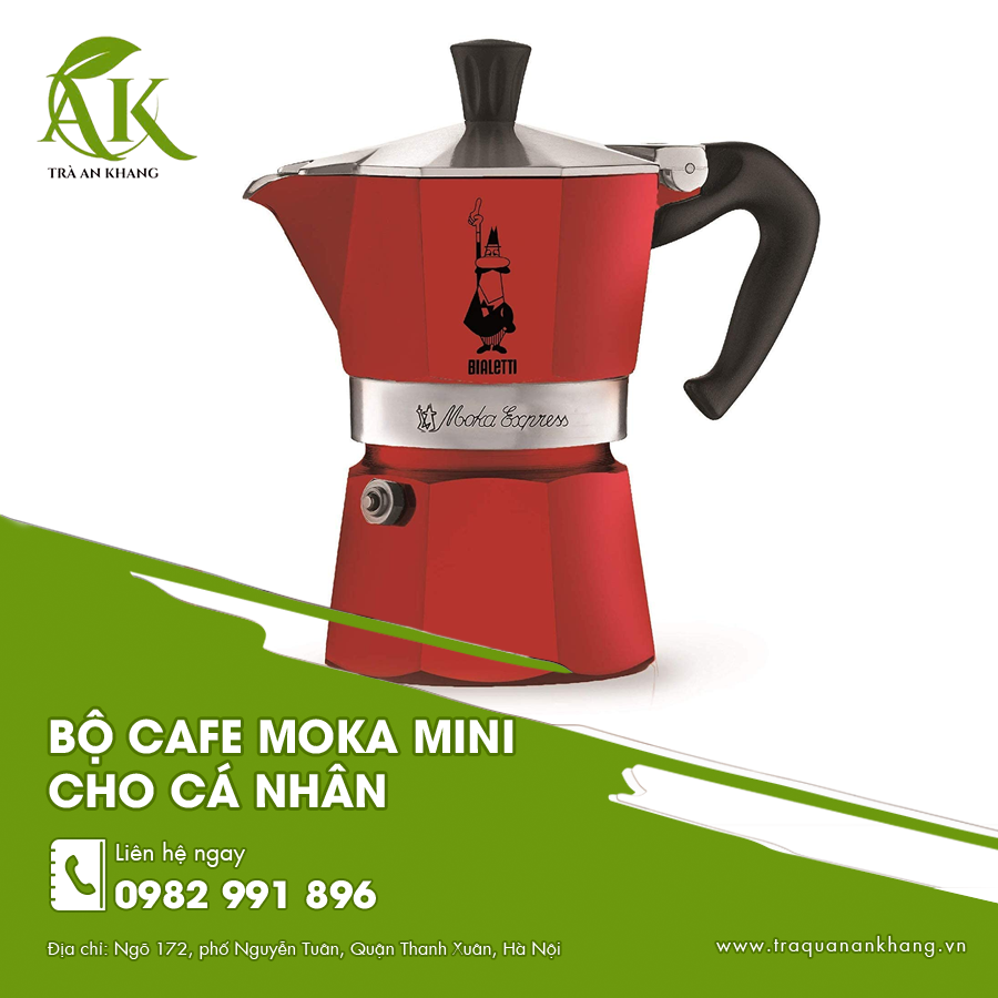 Bộ cafe Moka mini cho cá nhân