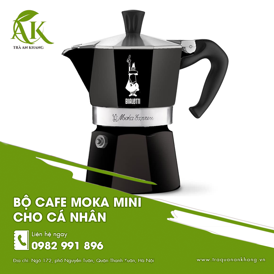Bộ cafe Moka mini cho cá nhân