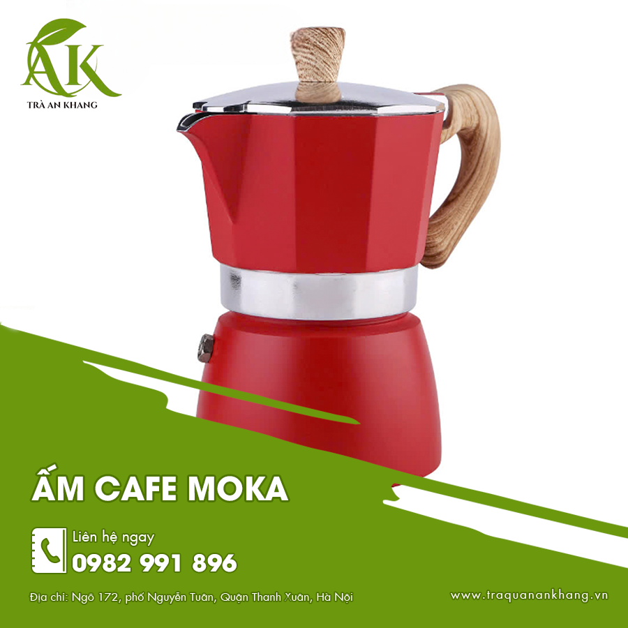 Ấm cafe moka thiết kế cổ điển mang phong cách pha cà phê truyền thống. Ấm cafe moka thiết kế cổ điển mang phong cách pha cà phê truyền thống.