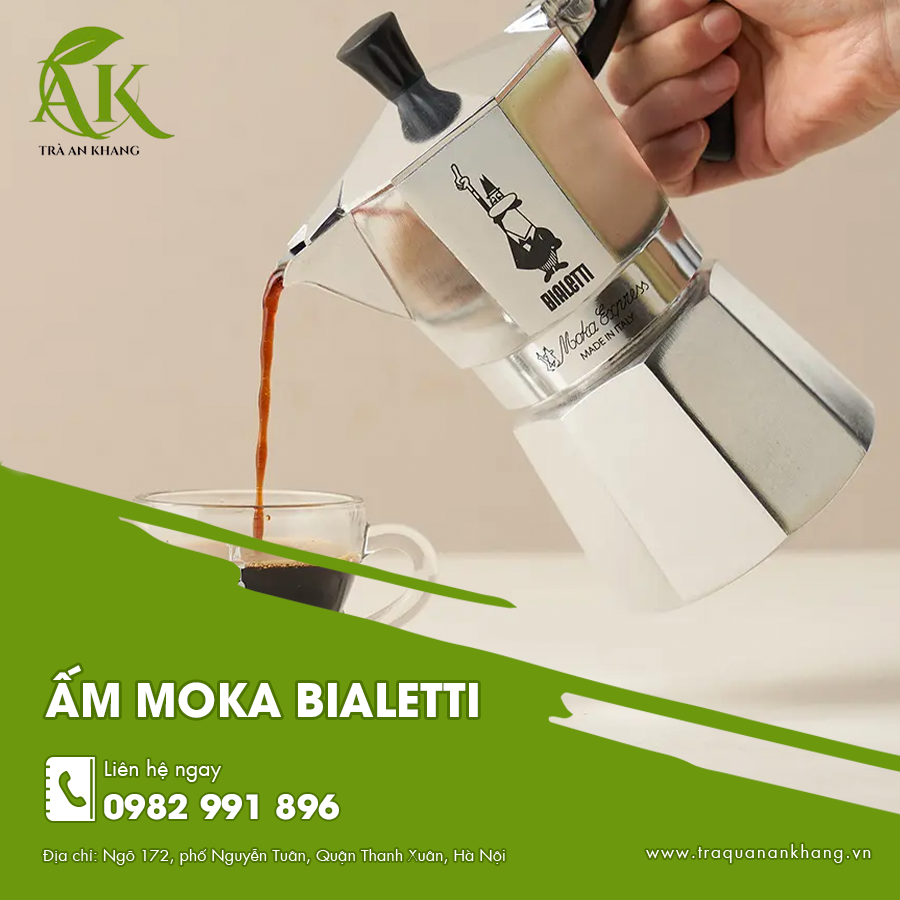 Ấm moka Bialetti dễ sử dụng và vệ sinh tiện lợi sau mỗi lần pha.