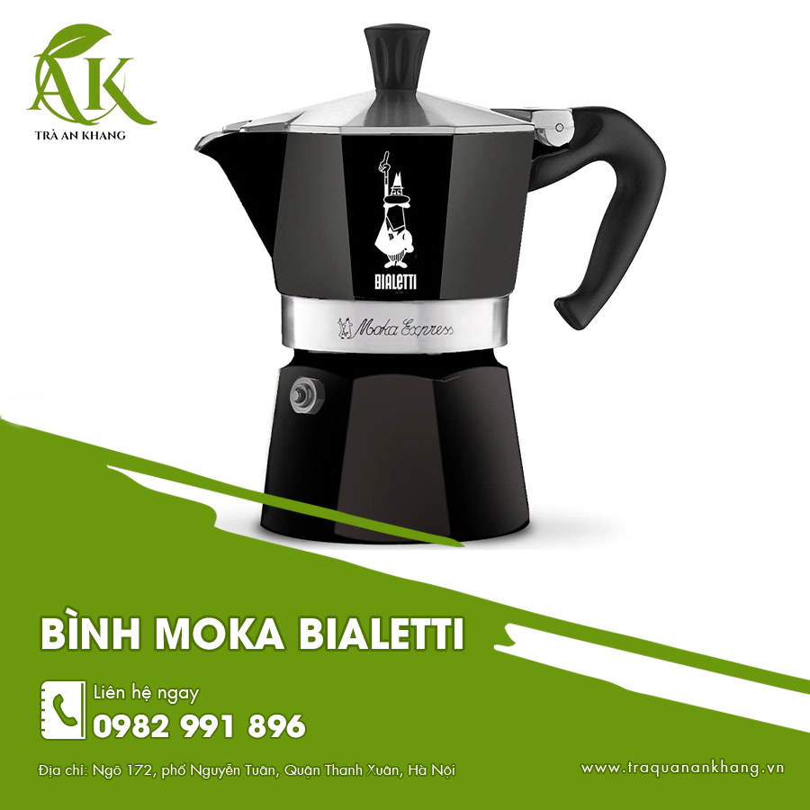 Bình moka Bialetti thiết kế cổ điển cho hương vị cà phê nguyên bản.