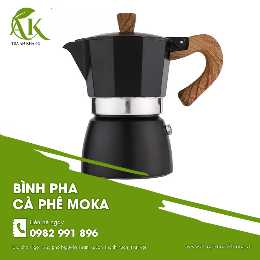Bình pha cà phê moka dung tích 6 cup phù hợp cho gia đình yêu cà phê đậm đà.