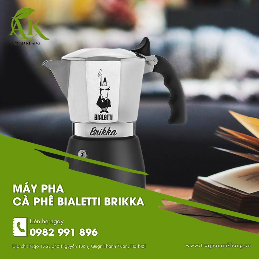 Máy pha cà phê Bialetti Brikka nhôm cao cấp giữ nhiệt tốt và dẫn nhiệt nhanh.