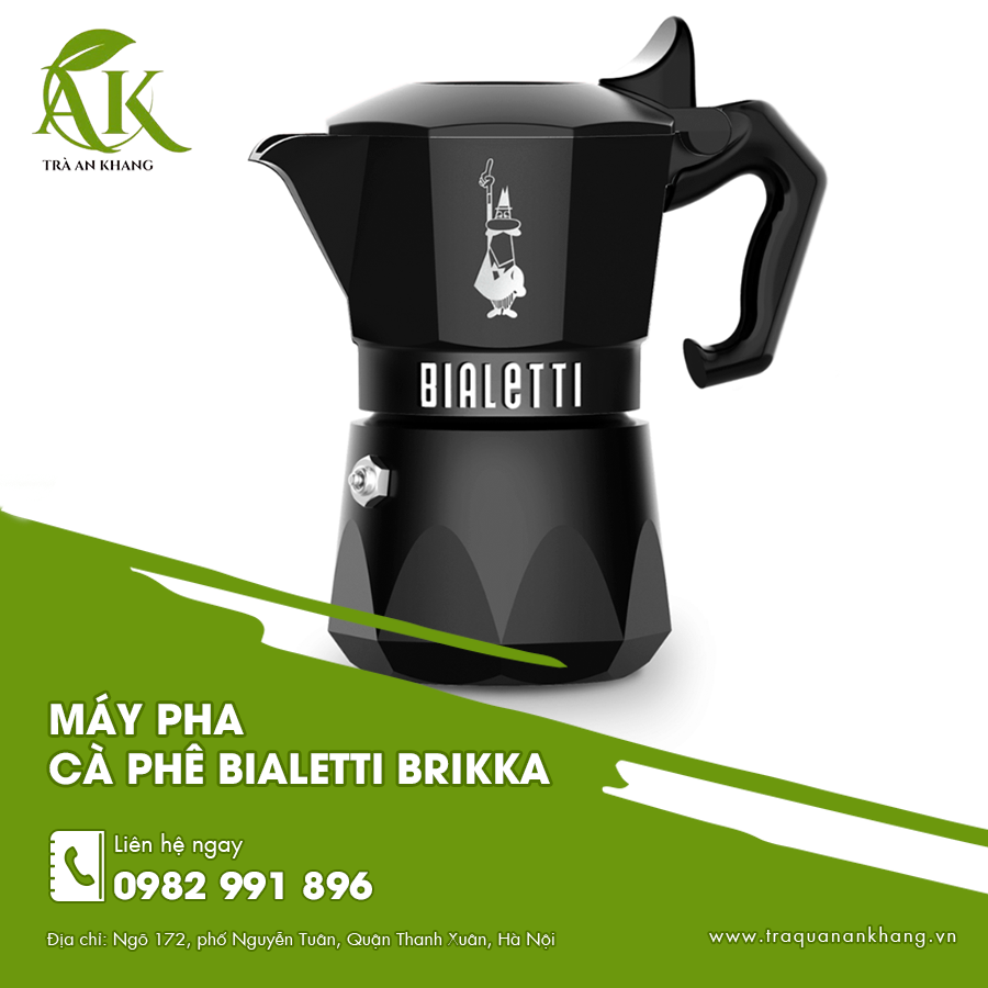 Máy pha cà phê Bialetti Brikka tiện lợi giúp pha cà phê chuẩn vị trong vài phút.
