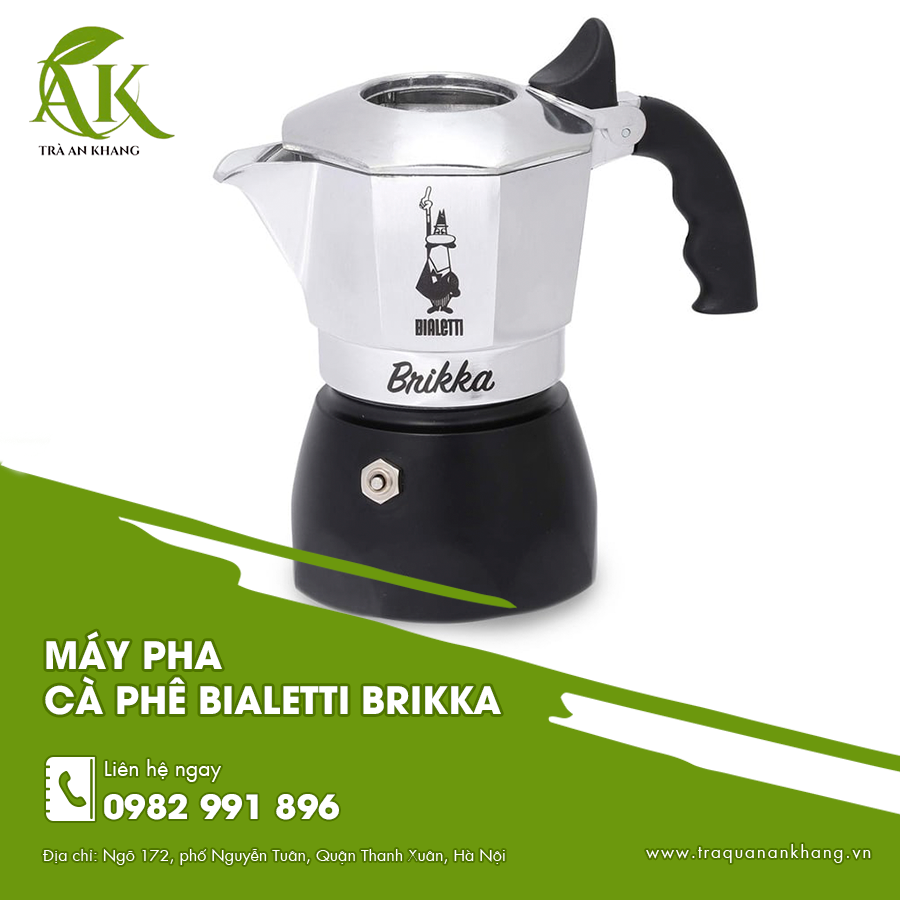Máy pha cà phê Bialetti Brikka chính hãng cho hương vị cà phê Ý đậm đà.