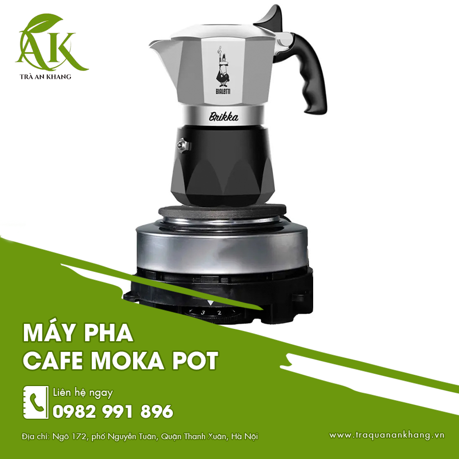 Máy pha cafe moka pot đa năng tạo ra hương vị cà phê thơm ngon mỗi sáng