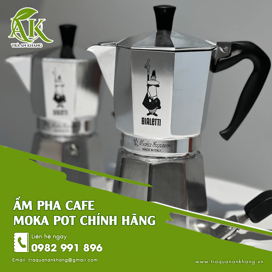Ấm pha cafe Moka Pot chính hãng thiết kế sang trọng Ấm pha cafe Moka Pot chính hãng thiết kế sang trọng