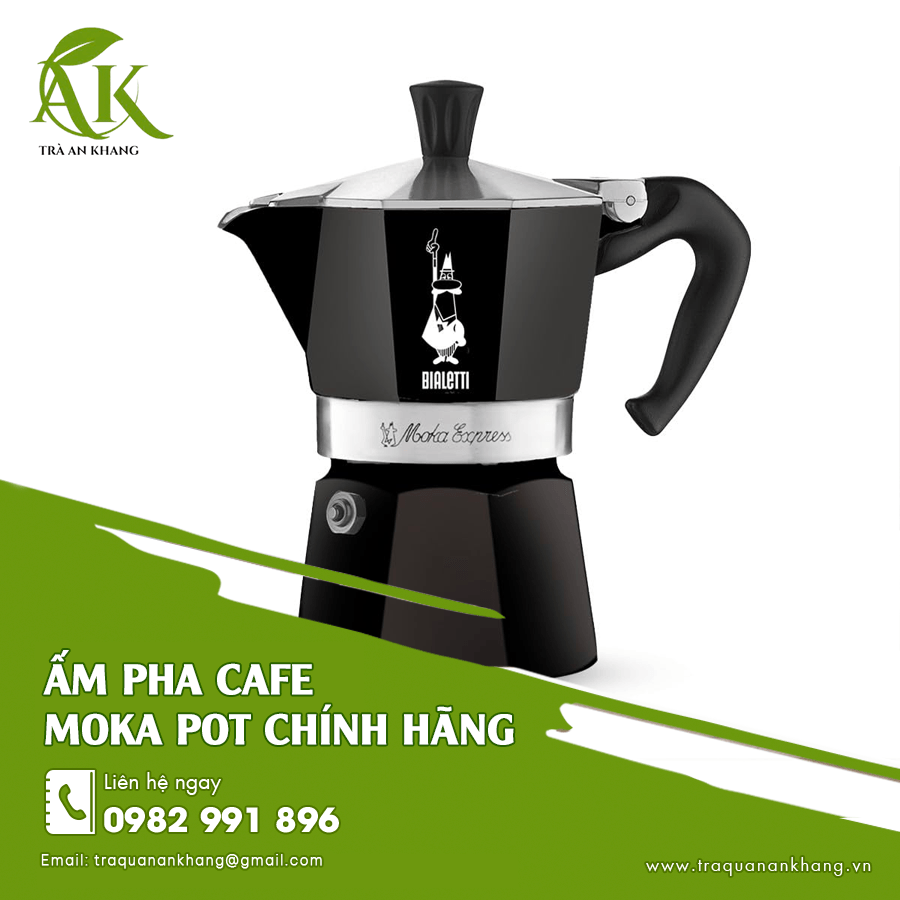 Ấm pha cafe Moka Pot chính hãng bằng nhôm cao cấp Ấm pha cafe Moka Pot chính hãng bằng nhôm cao cấp